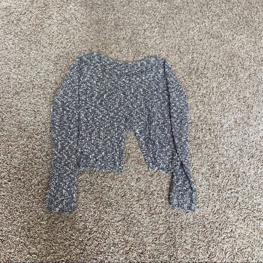Express High Low Black & White Sweater M - Picture 6 of 8
